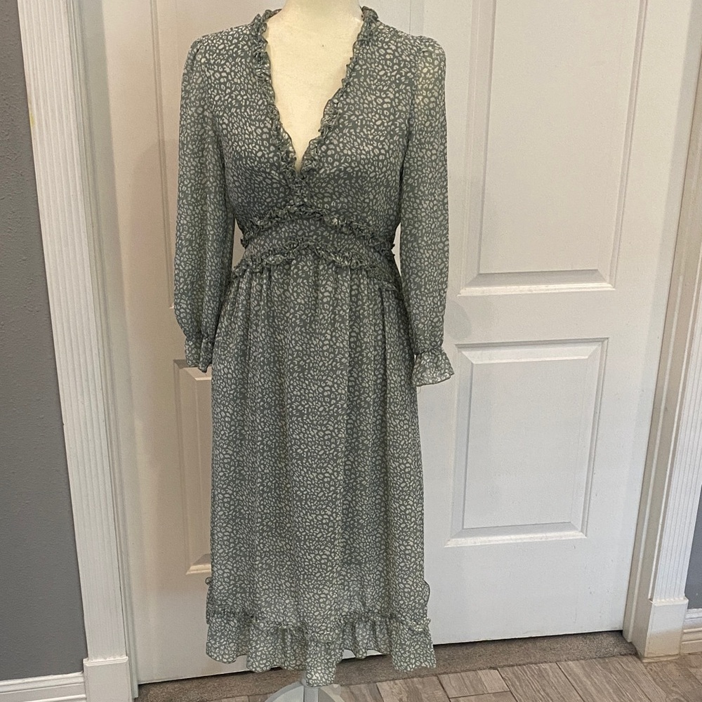 Floral Ruffle Midi Dress